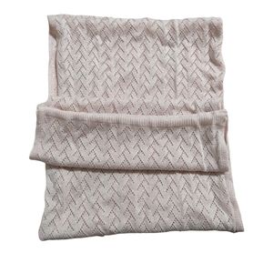 Pale Pink Infinity Scarf Open Weave (M285)‎